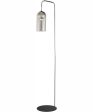 Chante 1-Light Floor Lamp Gun Metal Smoke Glass Shade on Sale