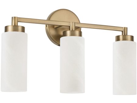 Alyssa 3-Light Vanity Aged Brass on Sale