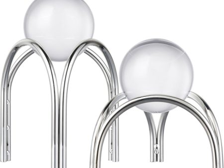 Sibyl Orb Stand - Set of 2 Silver Supply