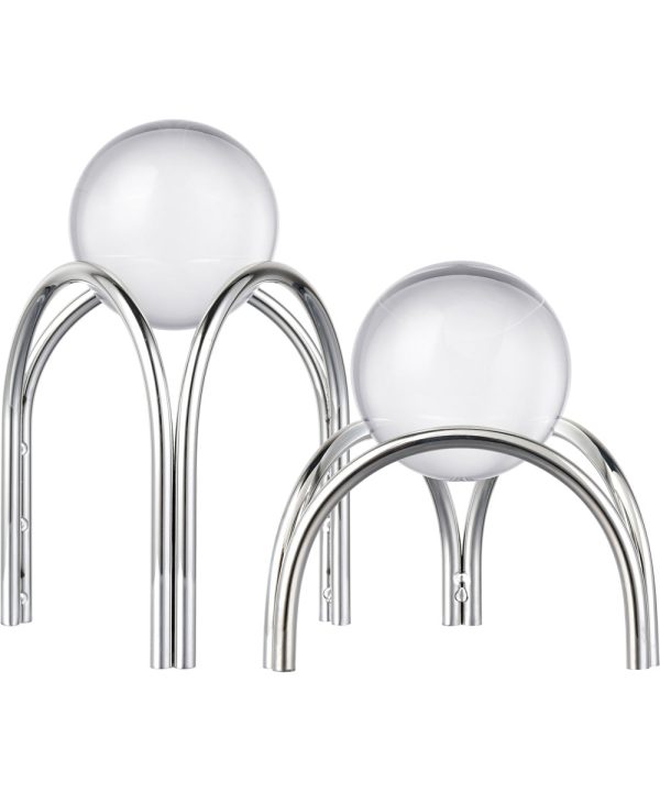 Sibyl Orb Stand - Set of 2 Silver Supply