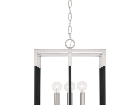 Bleeker 4-Light Foyer Polished Nickel and Black Online