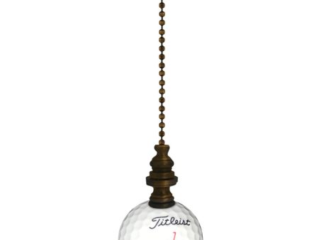 1 W Golf Ball Ceiling Fan Pull  with Antiqued Brass Chain Online