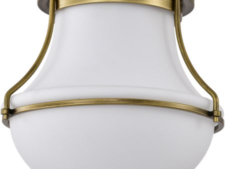 Valdora 1-Light Close-to-Ceiling Natural Brass Online Hot Sale