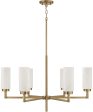 Alyssa 6-Light Chandelier Aged Brass Hot on Sale