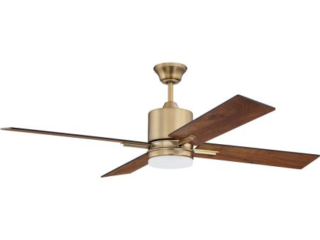 Teana 1-Light Ceiling Fan (Blades Included) Satin Brass Cheap