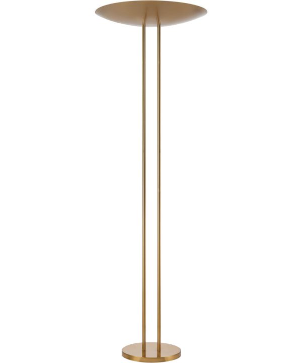 Marston 72   High 2-Light Floor Lamp - Aged Brass For Sale