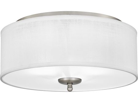 Blanche Medium 3-light Flush Mount Brushed Nickel Supply