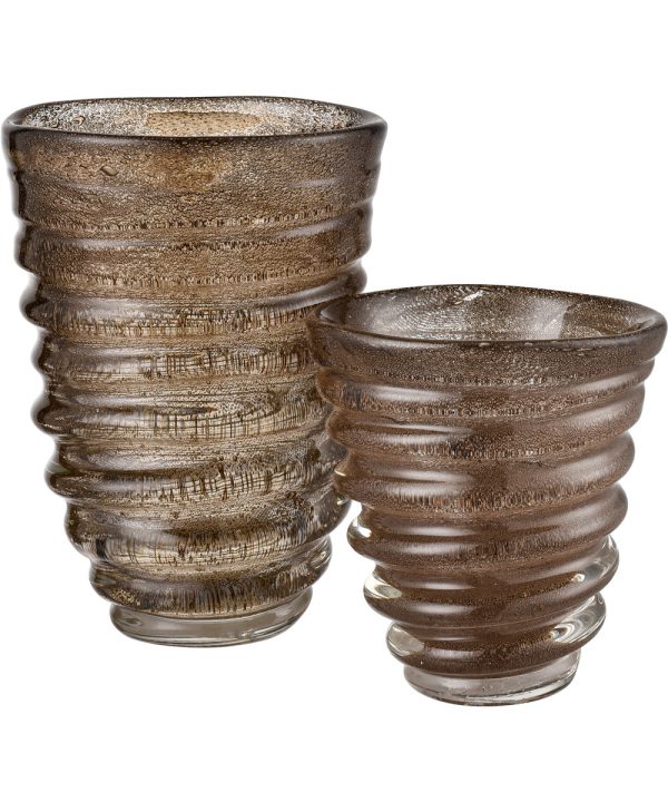 Metcalf Vase - Small Bubbled Brown on Sale