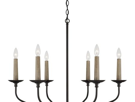 Wilder 6-Light Chandelier Matte Black Online Hot Sale