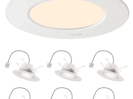 6 Pack - Brilli 5 6 inch LED Recessed Retrofit Downlight, Dimmable, Color Tunable Online Hot Sale