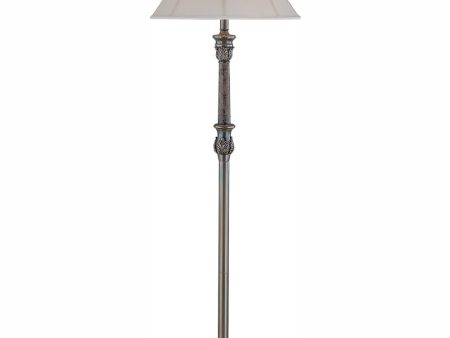 Monde 1-Light Floor Lamp Aged Bronze Off-White Fabric Shade Online now