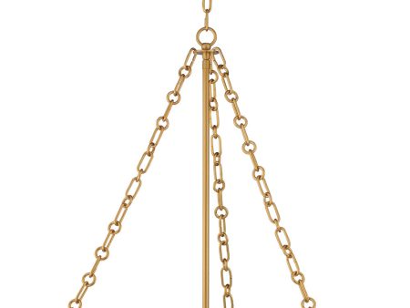 Artemis 6-Light Pendant Natural Aged Brass For Cheap