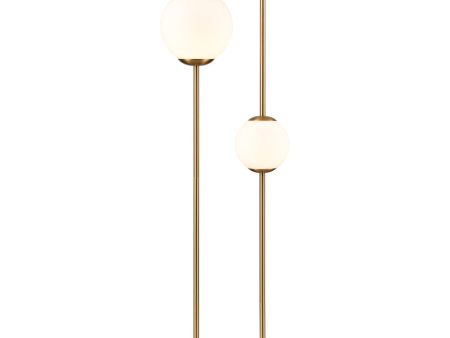 Bendel 57   High 2-Light Floor Lamp - Aged Brass For Cheap