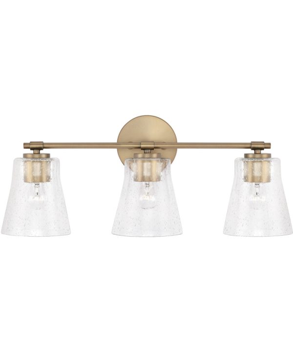 Baker 3-Light Vanity Aged Brass Fashion