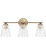 Baker 3-Light Vanity Aged Brass Fashion