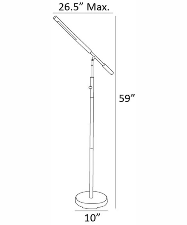 Cayden Iii 1-Light Led Floor Lamp Brushed Nickel Online now