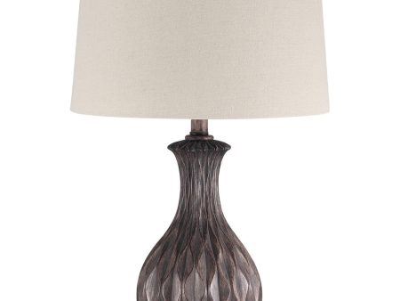 1-Light Table Lamp Painted Brown Online Sale