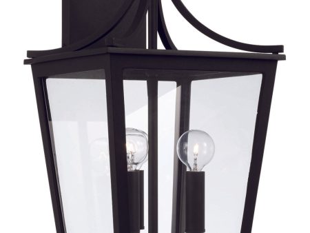 Adair 3-Light Outdoor Wall-Lantern Rain or Shine - Black Supply