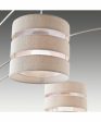 Falan 3-Light 3-Light Arch Lamp Brushed Nickel Linen Shade Discount