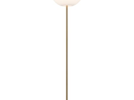 Orbital 69   High 1-Light Floor Lamp - Aged Brass Hot on Sale