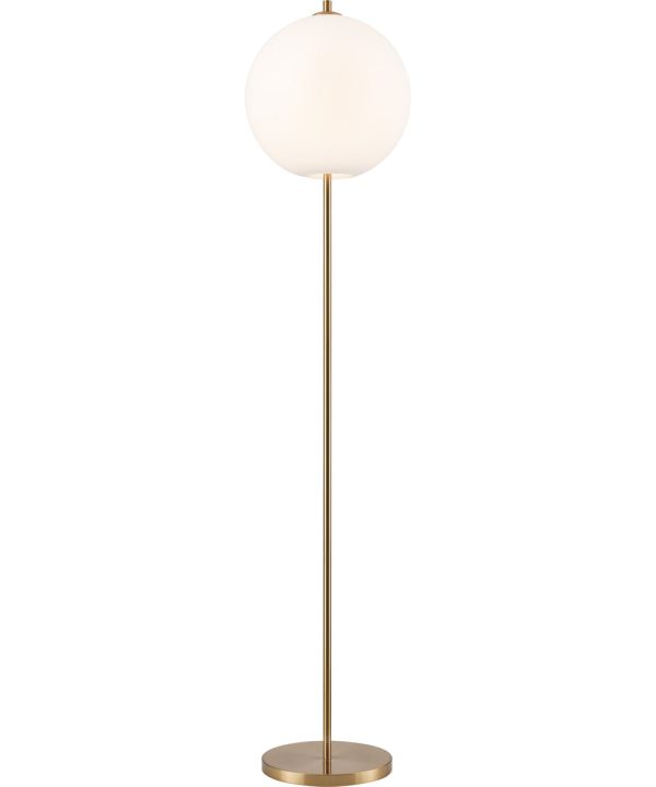 Orbital 69   High 1-Light Floor Lamp - Aged Brass Hot on Sale