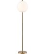 Orbital 69   High 1-Light Floor Lamp - Aged Brass Hot on Sale