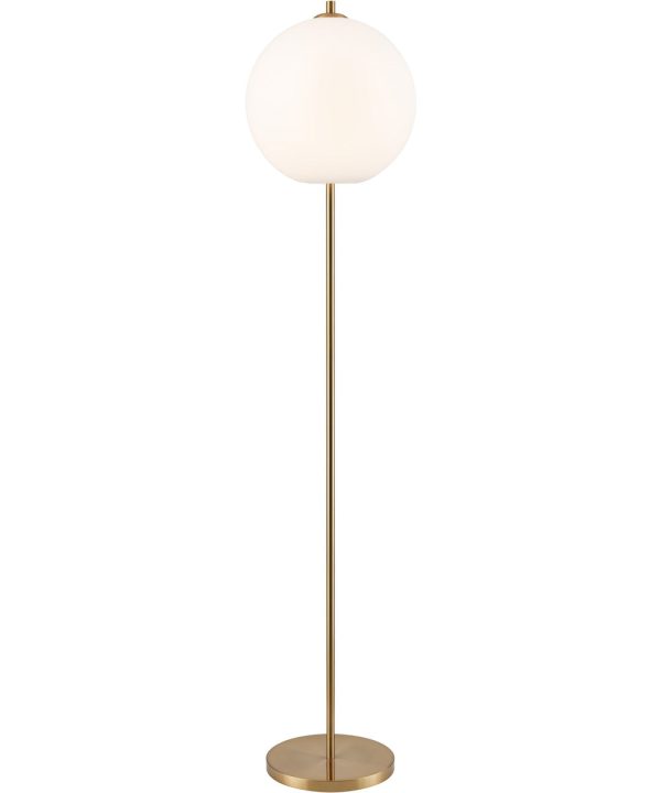 Orbital 69   High 1-Light Floor Lamp - Aged Brass Hot on Sale