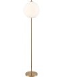 Orbital 69   High 1-Light Floor Lamp - Aged Brass Hot on Sale