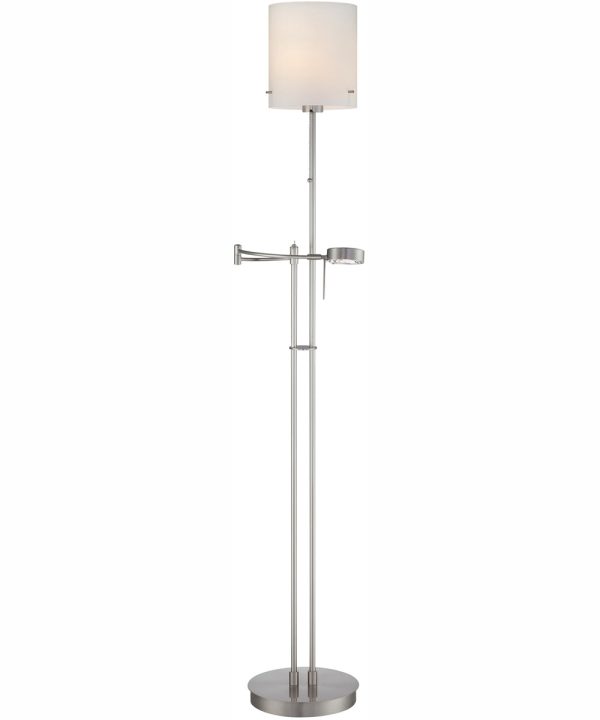 Radko 2-Light Floor Reading Como Lamp Ps Fro Glass Online Hot Sale