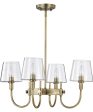 Brookside 4-Light Chandelier Vintage Brass Online