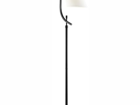 Xandra 1-Light Floor Lamp Black Off White Fabric Shade Online