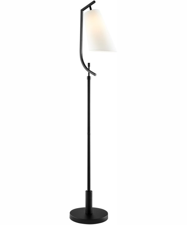 Xandra 1-Light Floor Lamp Black Off White Fabric Shade Online