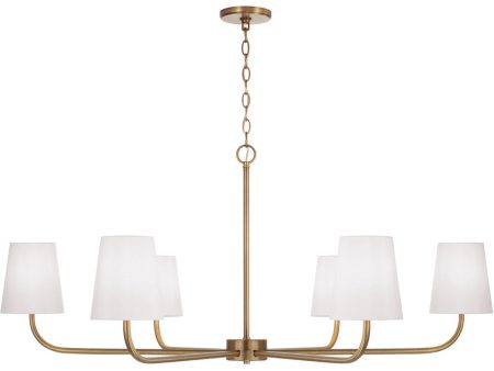 Brody 6-Light Chandelier Aged Brass Online now