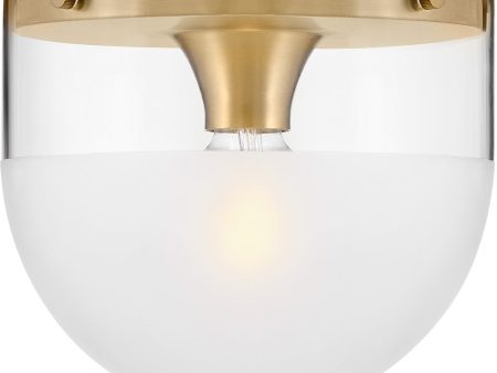 Beck 1-Light Small Flush Mount in Lacquered Brass Hot on Sale