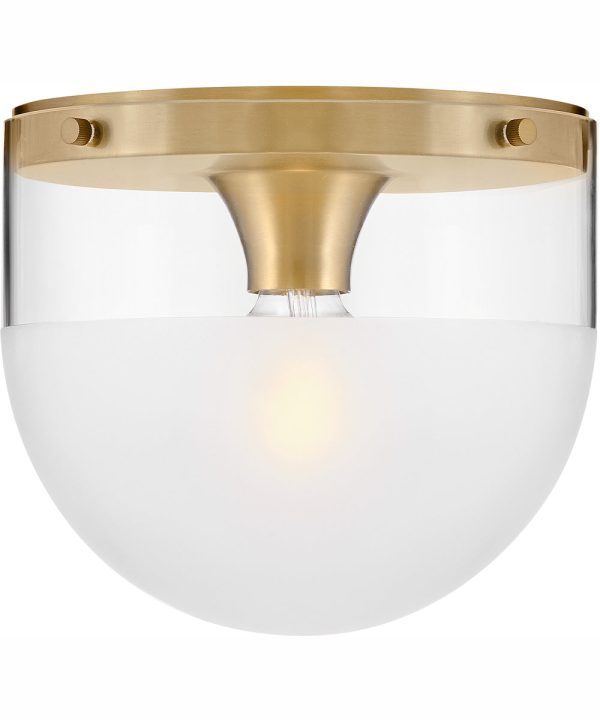 Beck 1-Light Small Flush Mount in Lacquered Brass Hot on Sale