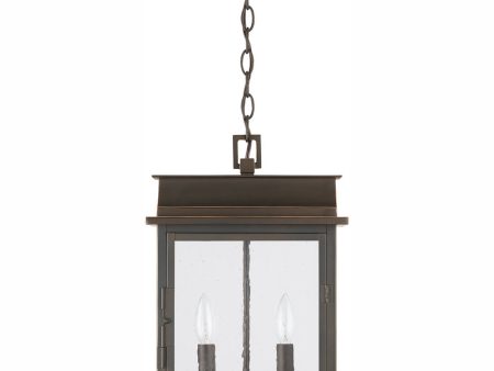 Bolton 2-Light Outdoor Hanging-Lantern Rain or Shine - Oiled Bronze Discount