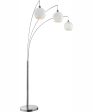 Pandora 3-Light 3-Light Arch Lamp Brushed Nickel White Metal Cut Shade Online Hot Sale