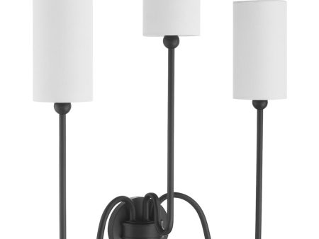 Tamara Day s Charlotte 3-light Wall Mount Light Fixture Matte Black Supply