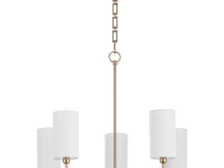 Tamara Day s Charlotte 5-light Chandelier Aged Brass Cheap