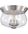 Boliver 3-Light Close-to-Ceiling Brushed Nickel For Cheap