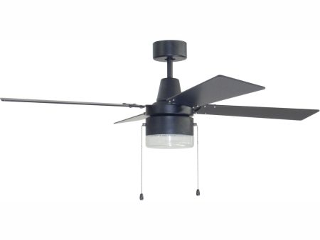 48  Dalton 1-Light Ceiling Fan Flat Black Sale