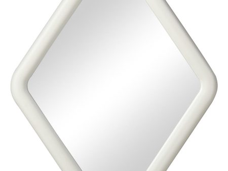 Diamond Wall Mirror - Whitewash Online Hot Sale