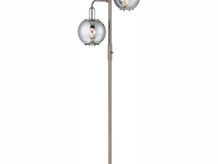 Kaira 2-Light 2-Light Floor Lamp G Smoke Glass Sad Fashion