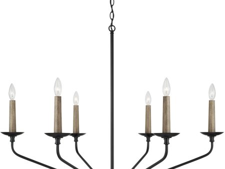 Wilder 6-Light Chandelier Matte Black Online now