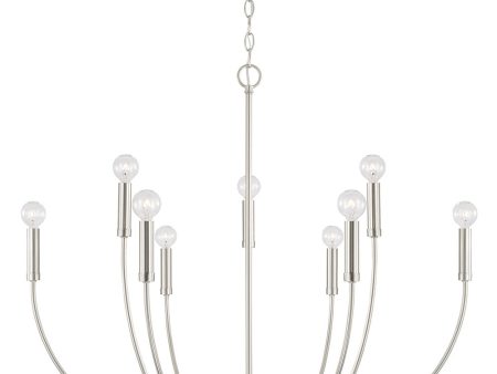 Ansley 9-Light Chandelier Brushed Nickel Discount