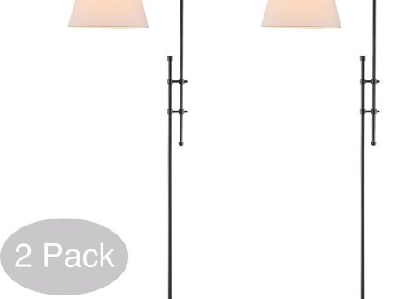 Duane 2-Light 2 Pack-Floor Lamp Dark Bronze Linen Fabric Shade Fashion