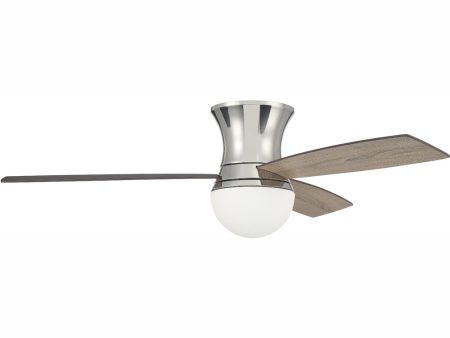 52  Daybreak 1-Light Ceiling Fan Polished Nickel on Sale