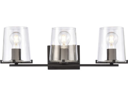 Votisse 22.25   Wide 3-Light Vanity-Light - Matte Black Hot on Sale