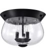 Boliver 3-Light Close-to-Ceiling Matte Black Cheap