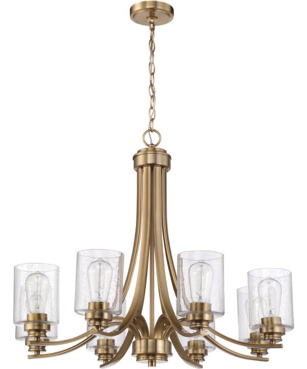 Bolden 8-Light Chandelier Satin Brass Online now